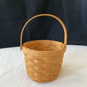 Longaberger Basket‎ 2002 Small Fruit Swing Handle "Defective" Classic Warm Brown